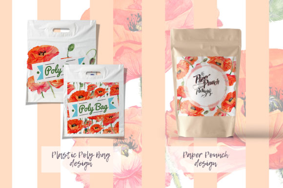 Download Red Poppies Watercolor Set - Red poppies Collection