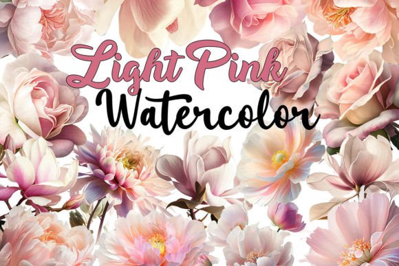Download Light Pink Floral Watercolor Bundle - Floral watercolor bundle Collection