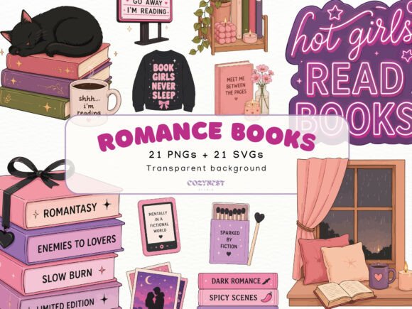 Download Book Lover Cliparts, Spicy Romance PNG - Cliparts Collection