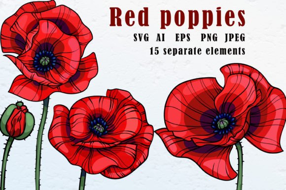 Download Red Poppies Clipart - Red poppies Collection
