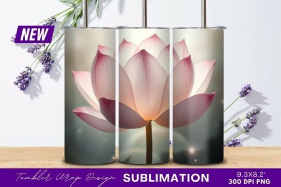 Download Pink Lotus Flower Soft Glow Tumbler Png - Premium Resources