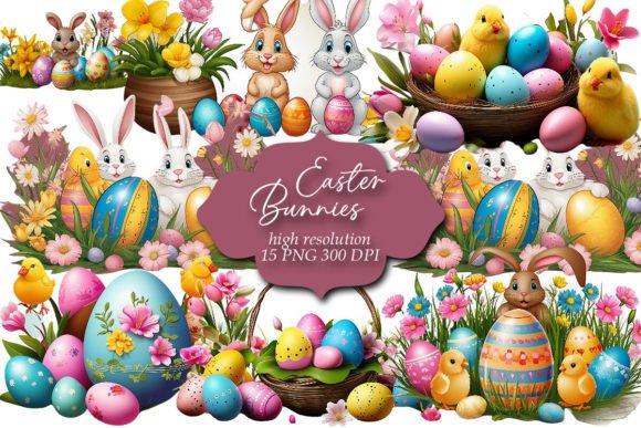 Download Easter Clipart, Easter Bunnies Clip Art - Easter bunnies clip art Collection